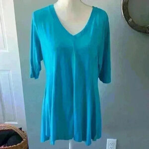New with tags Soft Surroundings aqua high low tunic L